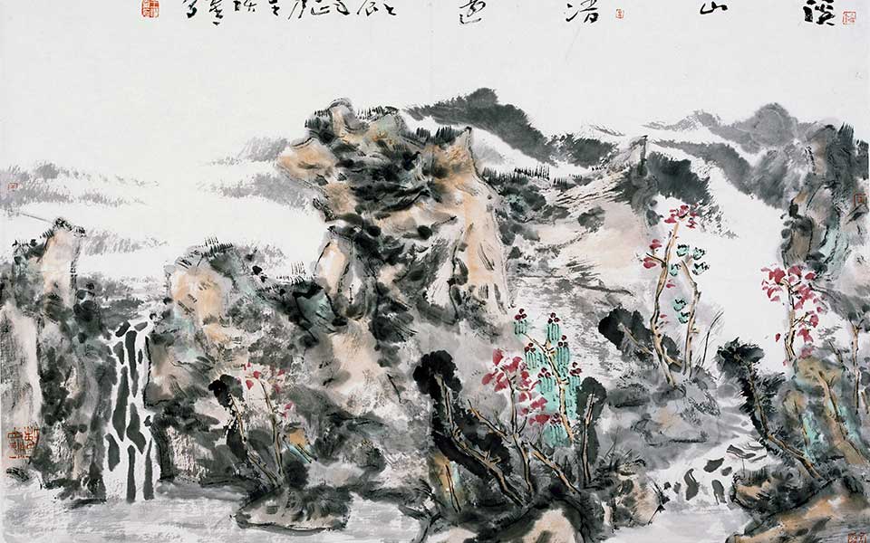 溪山清远高清_溪山清远王跃奎高清_王跃奎溪山清远高清_王跃奎_当代