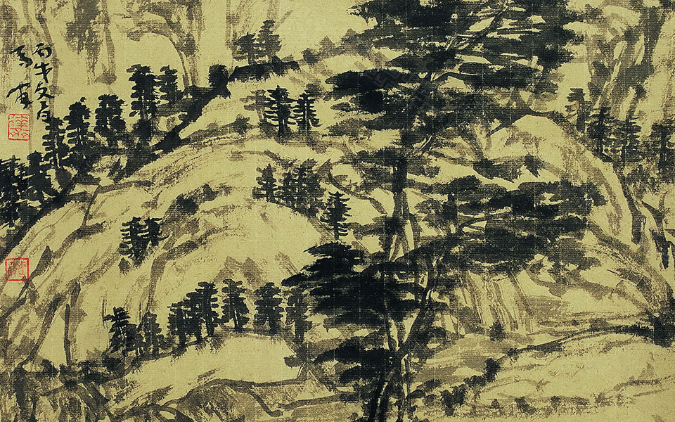 春山照前屏高清_春山照前屏马啸高清_马啸春山照前屏高清_马啸_当代