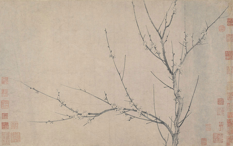 四梅花图卷高清_杨无咎四梅花图卷高清_四梅花图卷杨无咎高清_杨无咎_宋代_4