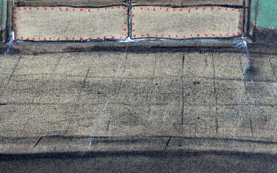 2013哈尔滨师范美术学院毕业展作品 刘乔 油画作品荏苒之光430x40cm高清