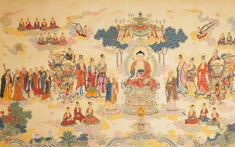 法界源流图高清_丁观鹏法界源流图高清_法界源流图丁观鹏高清_丁观鹏_清代_吉林省博物馆