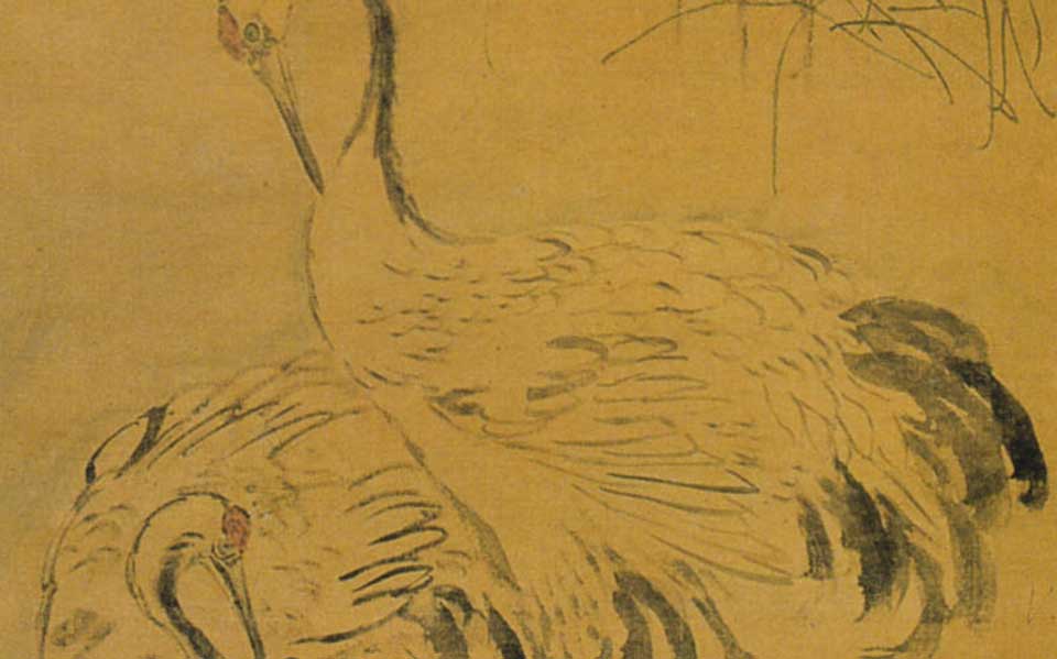 蕉荫双鹤高清_蕉荫双鹤李鱓高清_李鱓蕉荫双鹤高清_李鱓_清代