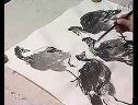 书画视频-跟徐湛老师学国画第55集珍珠鸟的画法